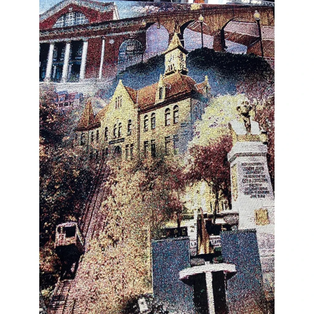 Johnstown Pennsylvania Collectible Woven‎ Tapestry Throw Blanket Souvenir Art